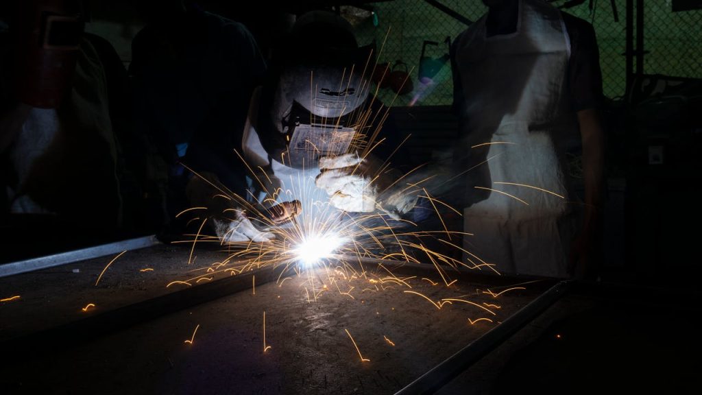 Photo of a Welder at Work